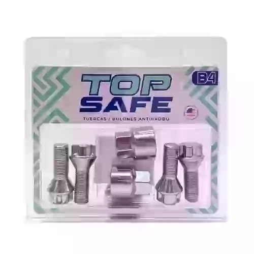 Conjunto de bulones antirrobo - conjunto de 4 bulones + 2 llaves medidas  paso de rosca 12x1.25, hexagono 19mm, largo 26mm  