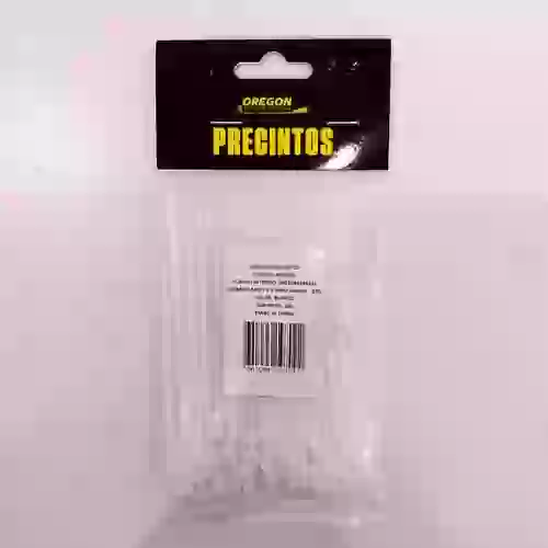 Bolsa de precintos (100 unidades) - 100mm largo x 2.4mm ancho - 8kg color blanco  