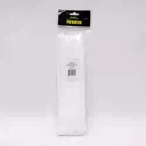 Bolsa de precintos (100 unidades) - 300mm largo x 3.6mm ancho  -18kg color blanco  