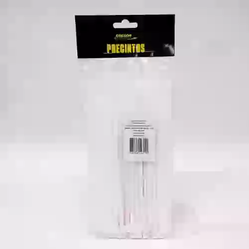Bolsa de precintos (100 unidades) - 200mm largo x 4.7mm ancho - 22k color blanco  