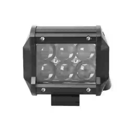 Barra de led 4d recta - barra de 6 led 4k con lupa 18 watts - epistar (10 cm de largo) color blanco 12v / 24v - carcaza de aluminio - haz de luz spot