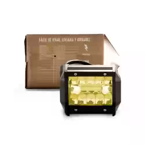 Barra de led max recta - barra de led de 18 watts con tira display 3030 smd  -  9.8 cm de largo color ambar 12v / 24v - carcaza de aluminio - haz de luz spot (codigo anterior: bar9918amb)  