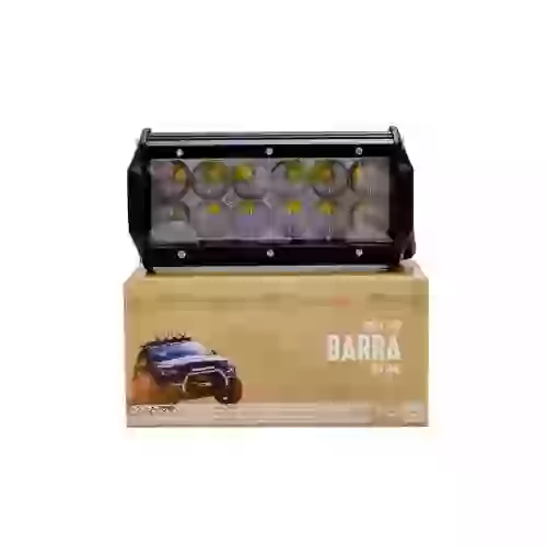 Barra de led 4d recta - barra de 12 led 4k con lupa 36 watts - epistar (17 cm de largo) color blanco 12v / 24v - carcaza de aluminio - haz de luz spot