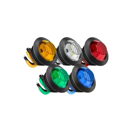 Faro de led universal - luz testigo universal circular 2 cm diametro color ambar 12v / 24v