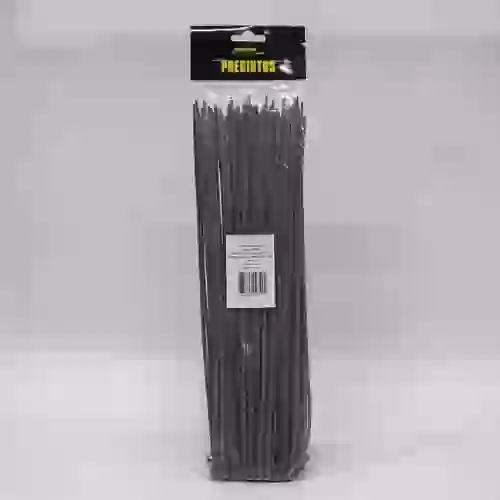 Bolsa de precintos (100 unidades) - 300mm largo x 3.6mm ancho  -18kg color gris cantidad por caja master 100  