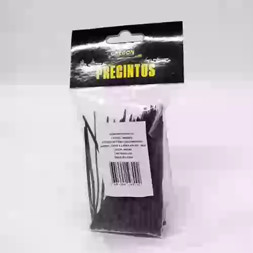 Bolsa de precintos (100 unidades) - 80mm largo x 2.4mm ancho - 8kg color negro