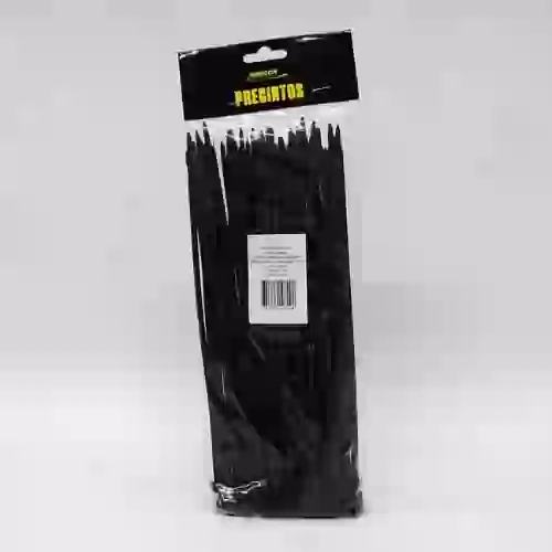 Bolsa de precintos (100 unidades) - 250mm largo x 4.7mm ancho - 22kg color negro cantidad por caja master 125  