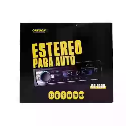Estereo bluetooth - 1 din con bluetooth, aux, mp3, fm, frente fijo,  control remoto, tarjeta sd, cantidad por caja master 50  