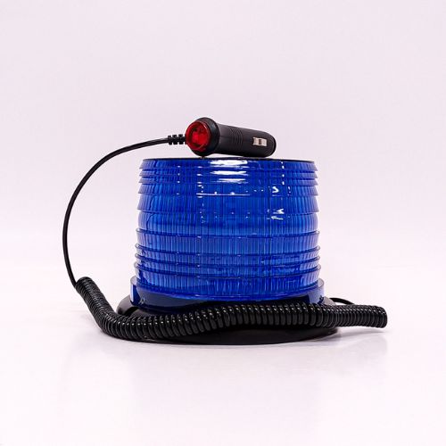 Baliza giratoria led - baliza giratoria led 12v - 24v color azul con conexion a toma 12v