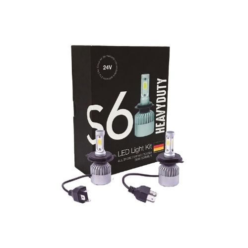 Kit de led s6 heavy duty - 24v 9006 6ta generacion 22000 lumens por lampara uso especial 24v con cooler