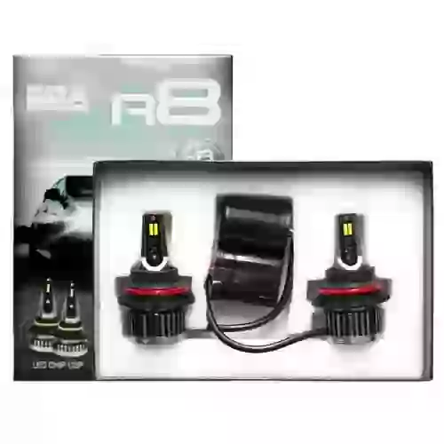 Kit de led r8 9007 10ma generacion chip csp sin cooler 60000 lumens 42watts 12v con cooler    