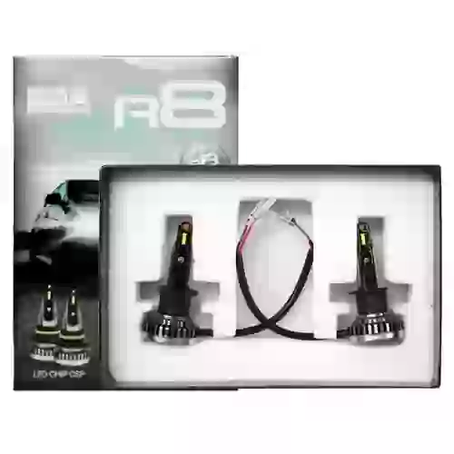 Kit de led r8 h1 10ma generacion chip csp sin cooler 60000 lumens 42watts 12v con cooler    