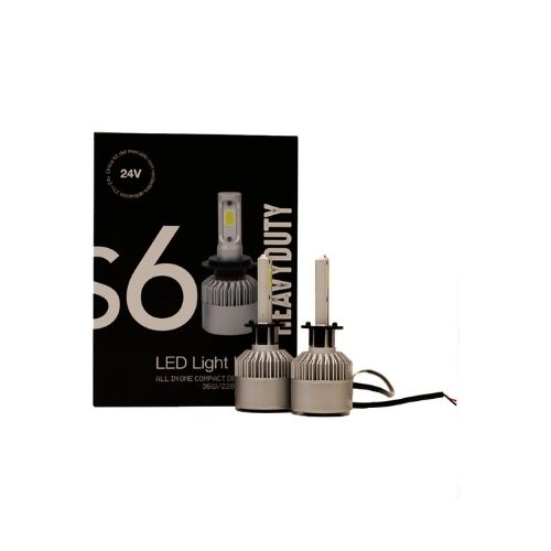 Kit de led s6 heavy duty - 24v h1 6ta generacion 22000 lumens por lampara uso especial 24v con cooler