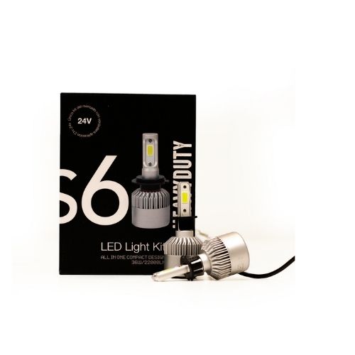 Kit de led s6 heavy duty - 24v h3 6ta generacion 22000 lumens por lampara uso especial 24v con cooler
