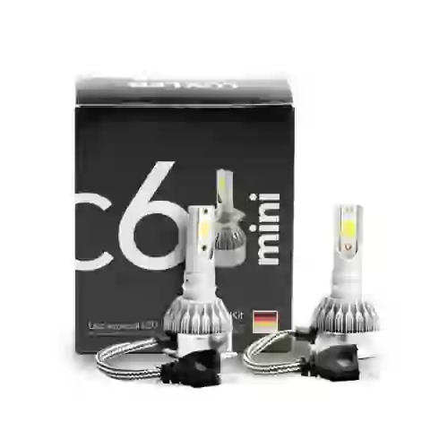 Kit de led c6 mini h7 6 gen 20000lm chip cob 12v sin cooler  
