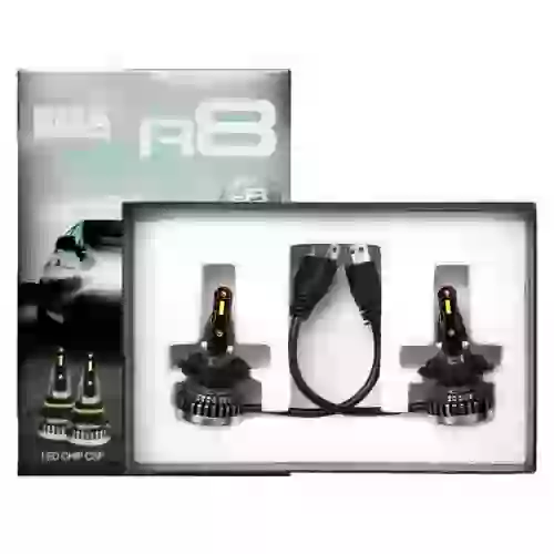Kit de led r8 h7 10ma generacion chip csp sin cooler 60000 lumens 42watts 12v con cooler    