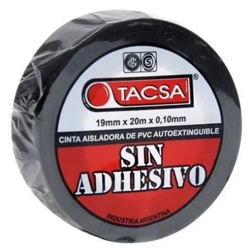 Cinta de pvc sin adhesivo 20mts  